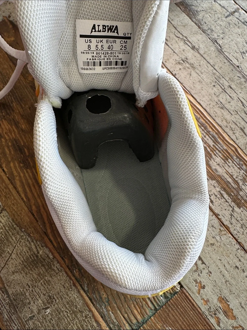 Nike Kids White Yellow Orange Gradient Sneakers